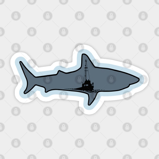 Swimming With Sharks Sticker by HellraiserDesigns